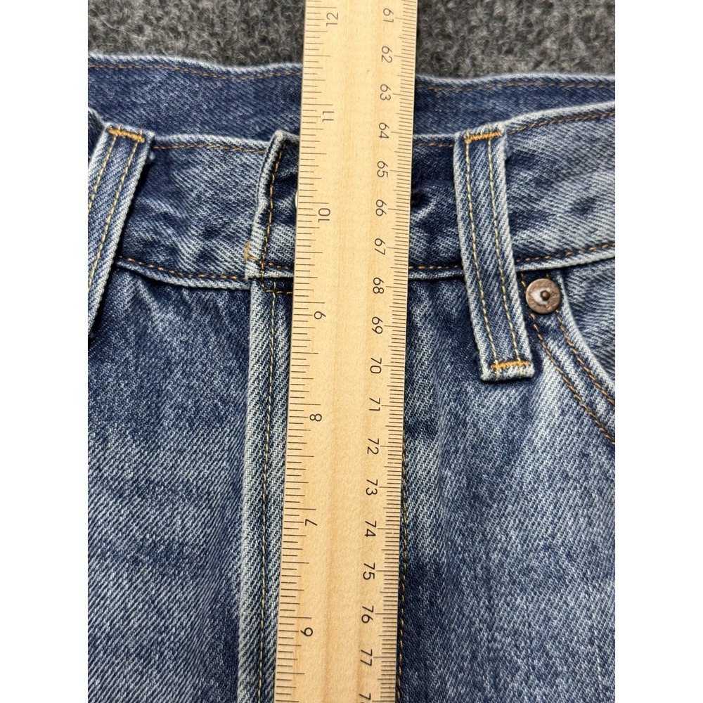 Levi's 501 Original Fit Jeans Womens 26 Blue Distressed Straight Leg Grunge Core - Picture 4 of 7